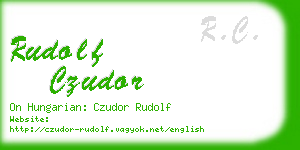 rudolf czudor business card